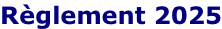 Règlement 2025