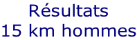 Rsultats  15 km hommes